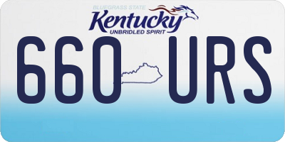 KY license plate 660URS