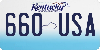 KY license plate 660USA
