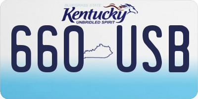 KY license plate 660USB