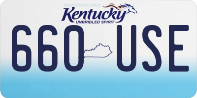 KY license plate 660USE