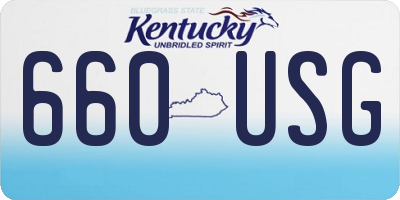 KY license plate 660USG