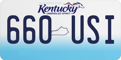 KY license plate 660USI