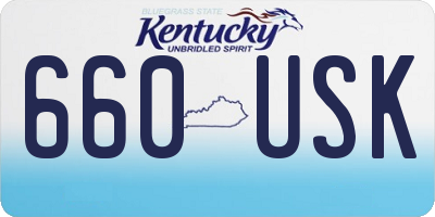 KY license plate 660USK
