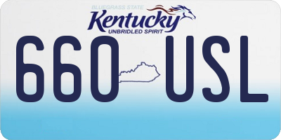 KY license plate 660USL