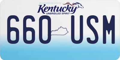 KY license plate 660USM