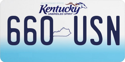 KY license plate 660USN