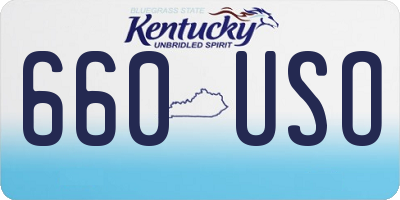 KY license plate 660USO