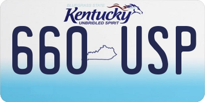 KY license plate 660USP