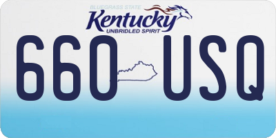 KY license plate 660USQ