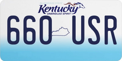 KY license plate 660USR