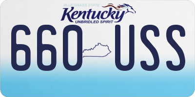 KY license plate 660USS