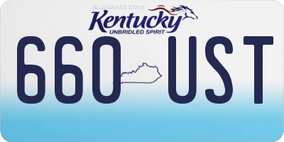 KY license plate 660UST