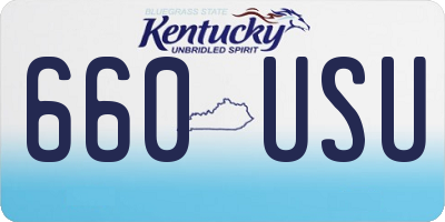 KY license plate 660USU