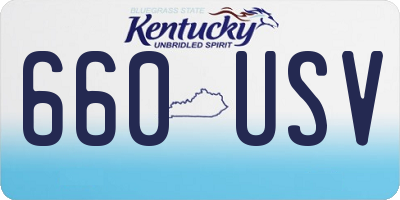 KY license plate 660USV