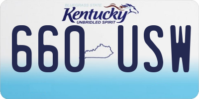 KY license plate 660USW
