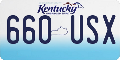 KY license plate 660USX