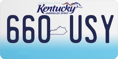 KY license plate 660USY