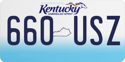 KY license plate 660USZ