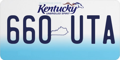 KY license plate 660UTA