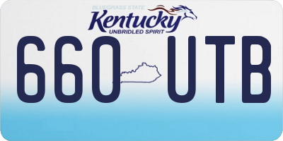 KY license plate 660UTB
