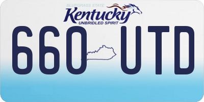 KY license plate 660UTD