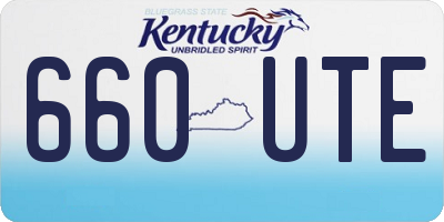 KY license plate 660UTE