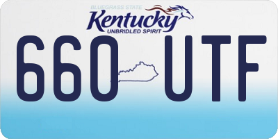 KY license plate 660UTF