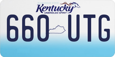 KY license plate 660UTG