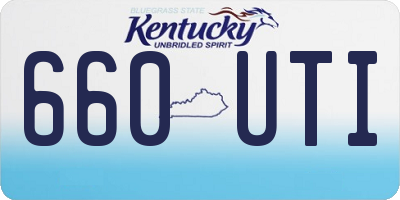 KY license plate 660UTI