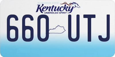 KY license plate 660UTJ