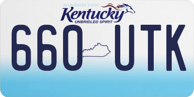 KY license plate 660UTK