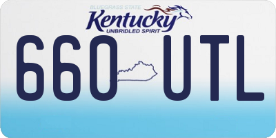 KY license plate 660UTL
