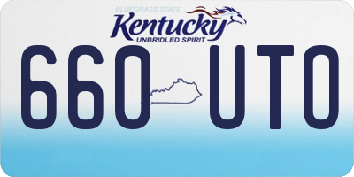 KY license plate 660UTO