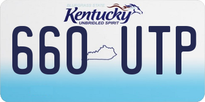 KY license plate 660UTP