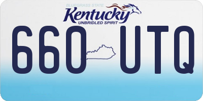 KY license plate 660UTQ