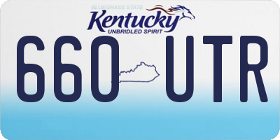 KY license plate 660UTR