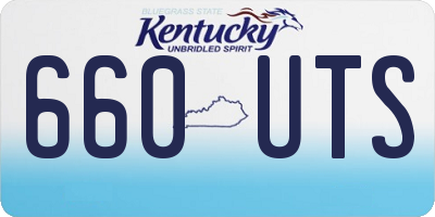 KY license plate 660UTS