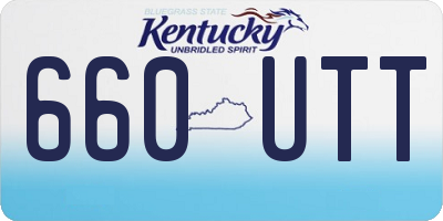 KY license plate 660UTT