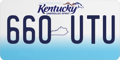 KY license plate 660UTU