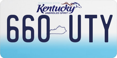 KY license plate 660UTY