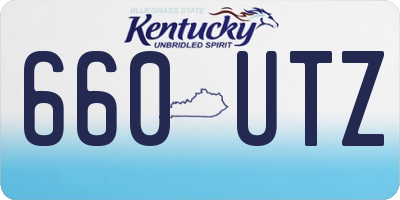 KY license plate 660UTZ