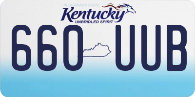 KY license plate 660UUB