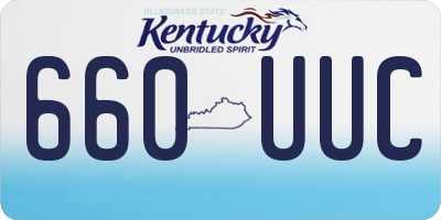 KY license plate 660UUC
