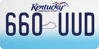 KY license plate 660UUD