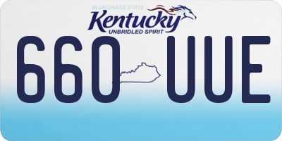 KY license plate 660UUE