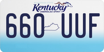 KY license plate 660UUF