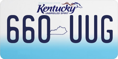KY license plate 660UUG