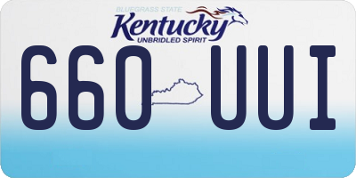 KY license plate 660UUI