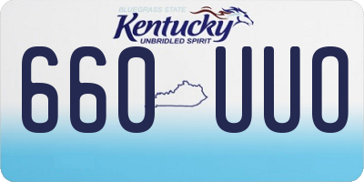 KY license plate 660UUO