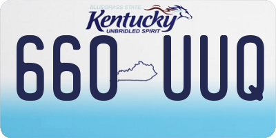 KY license plate 660UUQ
